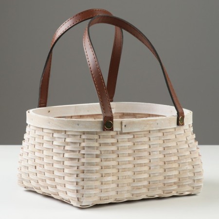 Set of wicker baskets, 23x19x11/25 cm, 18x14.5x10/21 cm, 2 pcs, white, sequoia-2