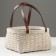 Set of wicker baskets, 23x19x11/25 cm, 18x14.5x10/21 cm, 2 pcs, white, sequoia
