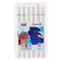 Set of markers 12 colors, bilateral, cystic and beveled tips