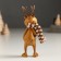 Souvenir Polystone "Losyash in a striped brown scarf" MIX 3x3x9.5 cm