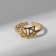 The ring "Fox" is the edge, the color is gold, dimensionless