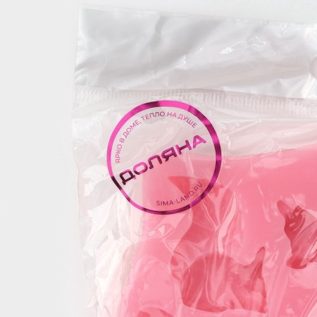 Mold Dolyana "Squirrels and nuts", silicone, 10 × 7 × 1.5 cm, pink color-6