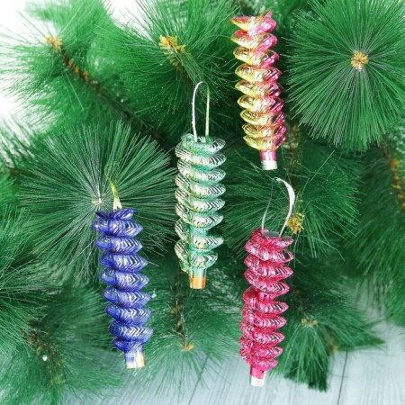Decoration New Year's foil "Spiral" mix