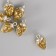 Suspension decorative for creativity glass "drop" with sparkles 1.9x1.4 cm set 6 pcs