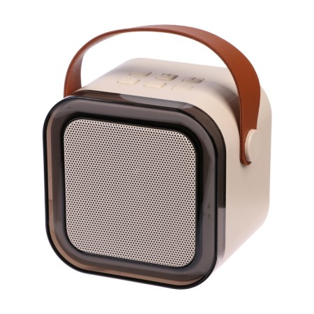 Mini Karaoke system K12, 5 W, 2 microphone, 800/400 mach, Jack 3.5, Type-s, USB, RGB, beige-1