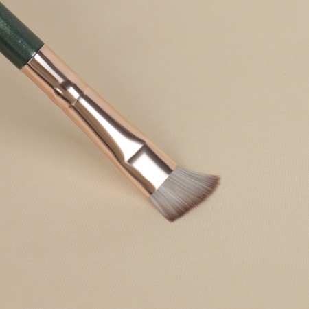 A set of makeup brushes "Lillian", 14 items, a case on the ties, the color is green/gray-8
