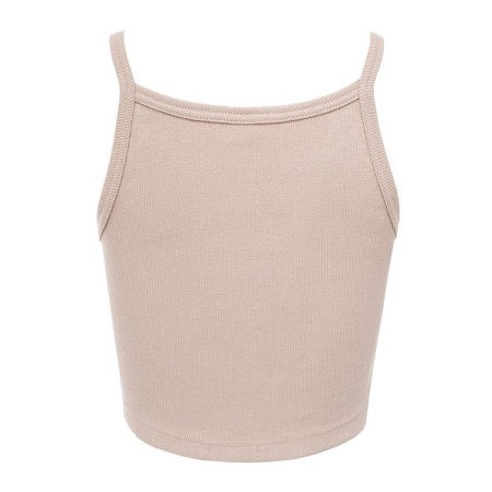 T-shirt shortened female minku: Basic line beige color, river 44-6