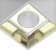 Lamp "Cube" LED 4000K 10W DIM220 white gold 7.5x7.5x9.5cm