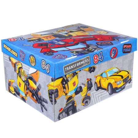 Gift box with a lid, folding, 31x25.5x16 cm, transformers-2