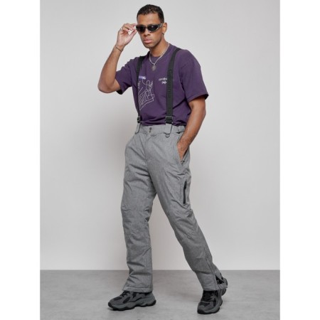 Semi -combinezone ski insulated male winter, size 48, color gray color-2
