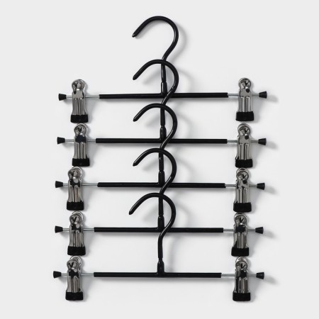 Pan for trousers and skirts with clamps, 26 × 13.5 cm, anti -slip coating, black color-1