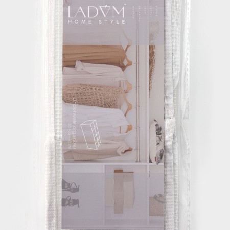 Organizer for storing linen LadOM, 8 cells, 28 × 16 × 10 cm, white color-10