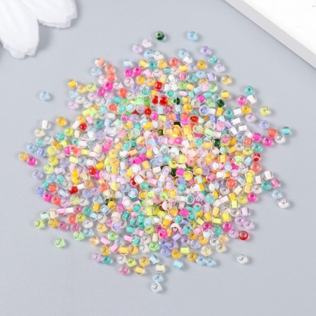 Glass 12/0 "Transparent. Color middle. Color" 10 g