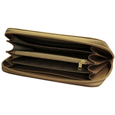 Nice lightning purse, matte leather, beige color-2