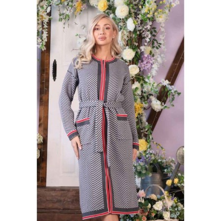 Cardigan female, size 42, gray color-8