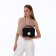 Women's bag on the valve, Textura, small size, black color