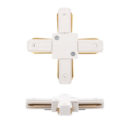 Connector for single-phase tire pipeline X-shaped white rexant-1
