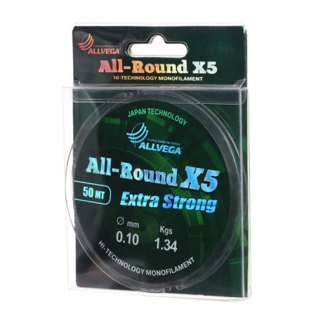Monophile Fine allvega All-Rund X5, diameter 0.10 mm, test 1.34 kg, 50 m, transparent-1