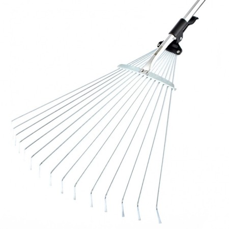 Fan, wire rake, 15 teeth, metal, sliding, metal stalk-1