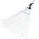 Fan, wire rake, 15 teeth, metal, sliding, metal stalk