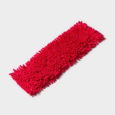 Nozzle for a flat mop of the share, 43 × 13 cm, microfiber booklies, red color