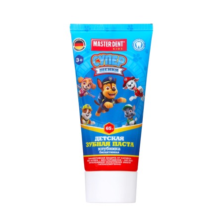 Children's Paste Master Dent "Super Puppies", Strawberry, 65 g