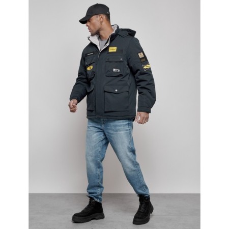 Male Winter jacket, size 54, dark blue color-1