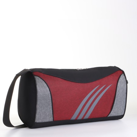 Sports bag with lightning, long belt, black/red color