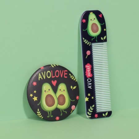 Avocado set, mirror, comb-2