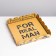 Cookie box, confectionery packaging with PVC lid, “for a real man”, 18 x 18 x 3 cm