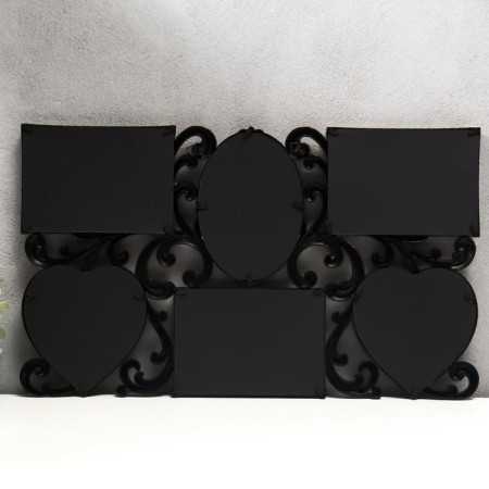 Photo frame plastic in 6 photos 10x15, 10x10 cm "curls" gold 31.5x53 cm-2