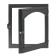 Top-resistant sealed door "One-2" DTG-8VS, 34x37x13 cm, with glass, thermal mushrooms