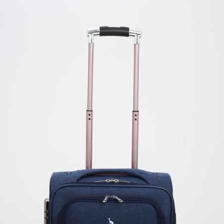 Small 20 suitcase, lightning department, code castle, 3 wheels, 2 outer pockets, blue color-5