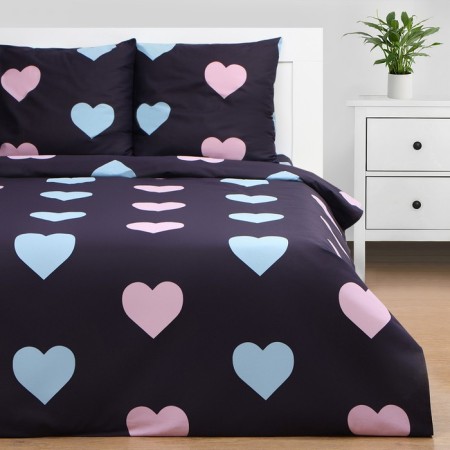 Bed linen Ethel 1.5sp Romance, 143x215cm, 150x214cm, 70x70cm-2 pcs, calico, 125 g/m2-2