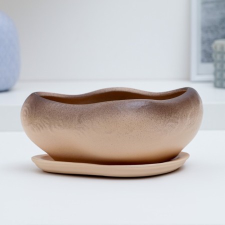 Pot "Bonsai Small" beige, 17x14x8cm-1