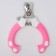 The side of the side "Harmony" is round, a hole of 8 mm, pink