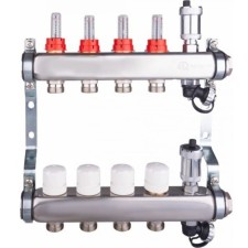 Коллекторная группа AQUALINK, 1"х3/4", 2 выходов, с расходомерами, нержавеющая сталь