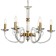 Crystal Crystal Chandelier Glass 6xe14 40W, size 65x65x59-95 cm, bronze color