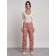 Warmed female trousers, size 46, color light brown