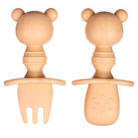 A set of children's cutlery "cubs", fork, spoon, color beige-4