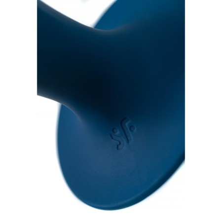 Satiffyer Double Ball-R phallimitator, 18 cm, silicone, blue color-3