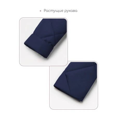 Пальто стёганое для девочек TRENDY, рост 140-146 см, цвет синий-4