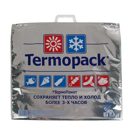 Thermal package is two -layer, metallized, 60 x 55 cm