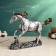Figure "Running Horse" silver, 34x22cm