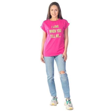 Female T -shirt, size 44, fuchsia color