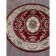 Round Merinos Colzey Carpet, size 150x150 cm, Red color