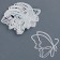 Set for decorating "butterflies", set of 5 pcs, color silver