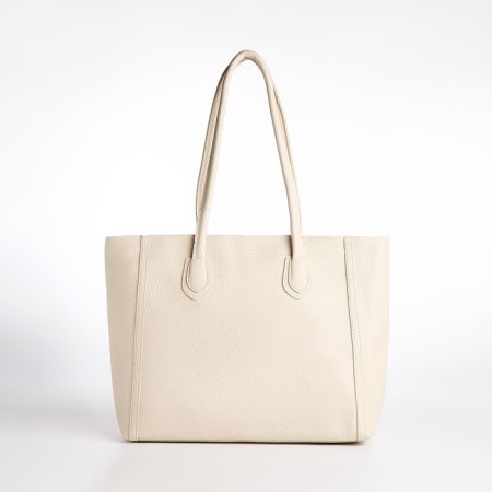 Zipper bag with lightning, milk color