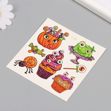 Tattoo on the body color "terrible sweets" 10x10 cm-1