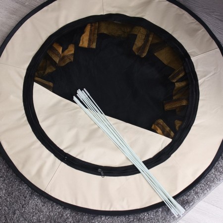 Animal aviary, tent, round, 90 x 55 cm, yellow-10